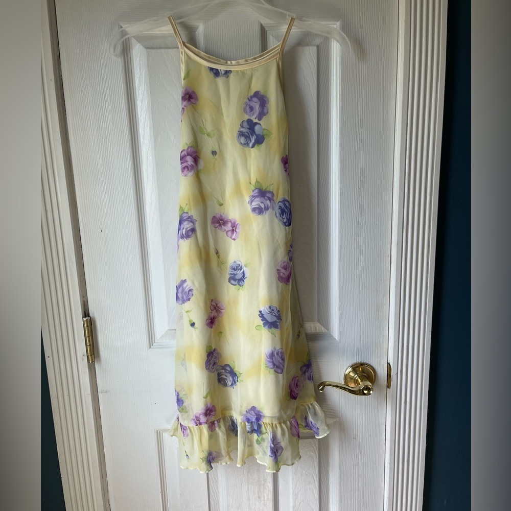 Girls yellow floral dress size 7/8